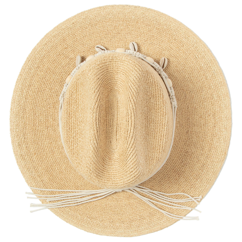 Shell - Raffia Cattleman's Crease Sun Hat