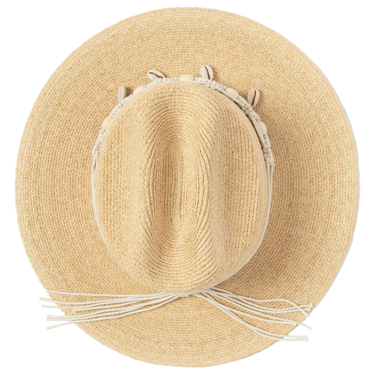 Shell - Raffia Cattleman's Crease Sun Hat