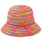 Iris - Women's Crochet Raffia Packable Bucket Hat (RHS3109)
