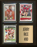 Jerry Rice 3 Card Plaque Donruss Fleer Topps 2025 2024 San Francisco 49ers