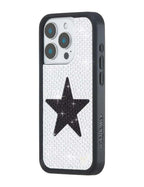 Rhinestone Star | White and Black iPhone Case