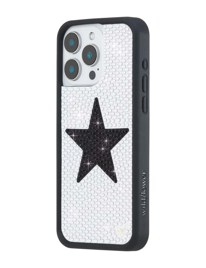 Rhinestone Star | White and Black iPhone Case