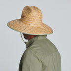 Americana - Men's rush straw lifeguard with under brim print and adjustable chin cord
