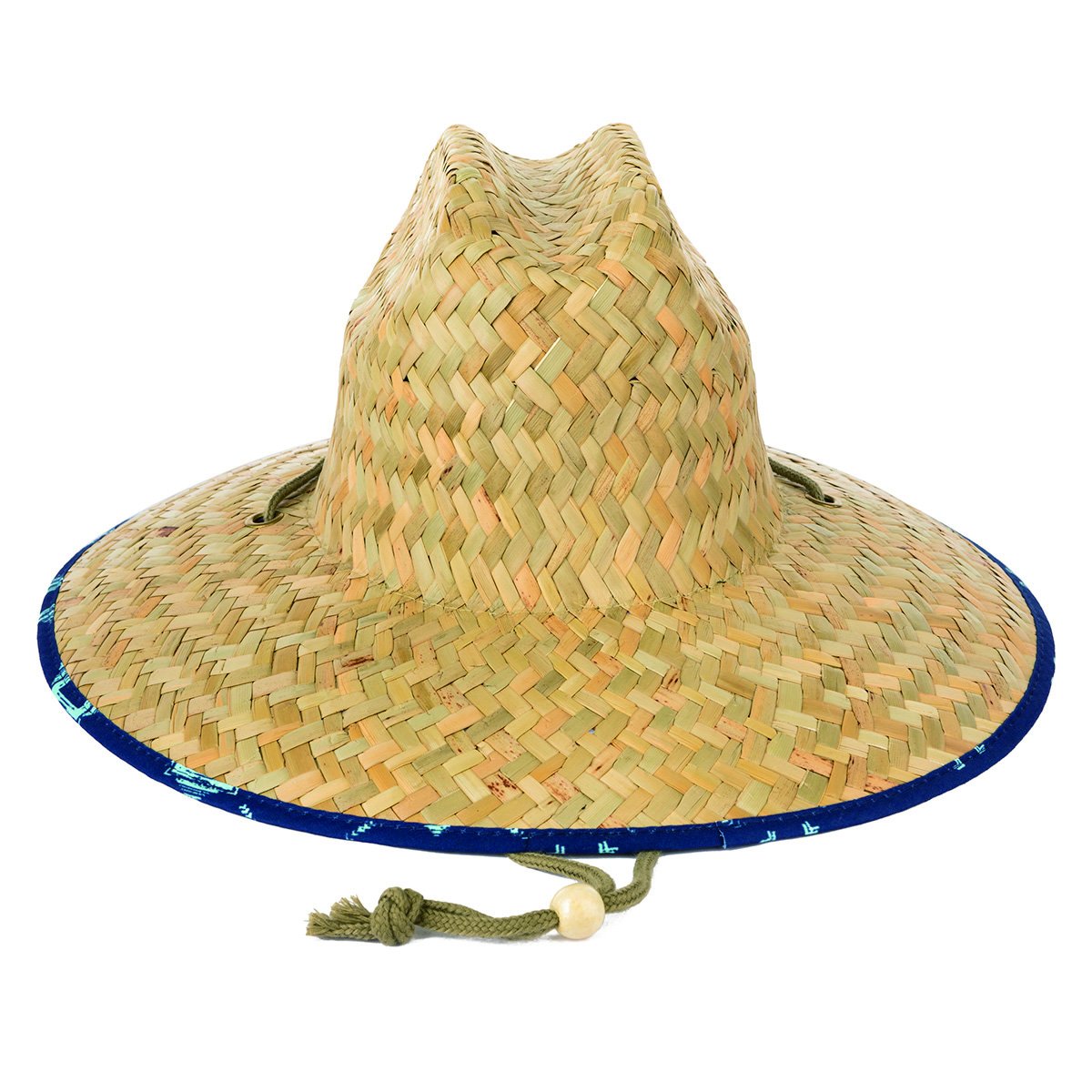 Americana - Men's rush straw lifeguard with under brim print and adjustable chin cord