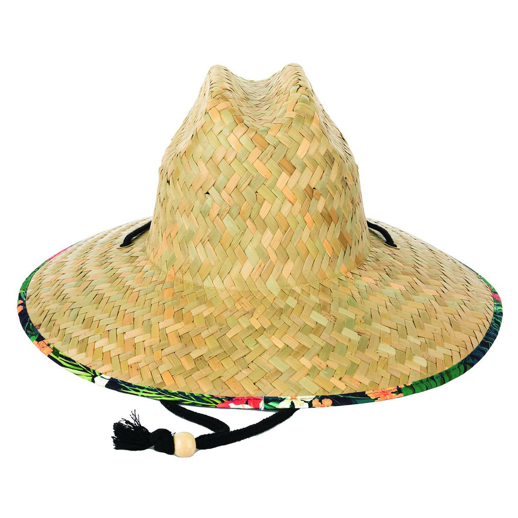 Americana - Men's rush straw lifeguard with under brim print and adjustable chin cord