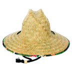 Americana - Men's rush straw lifeguard with under brim print and adjustable chin cord