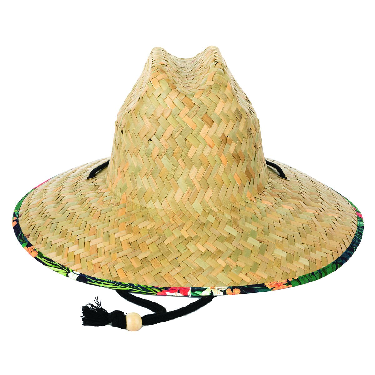 Americana - Men's rush straw lifeguard with under brim print and adjustable chin cord