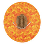 Mens Straw Lifeguard with Tropical Printed Under-brim