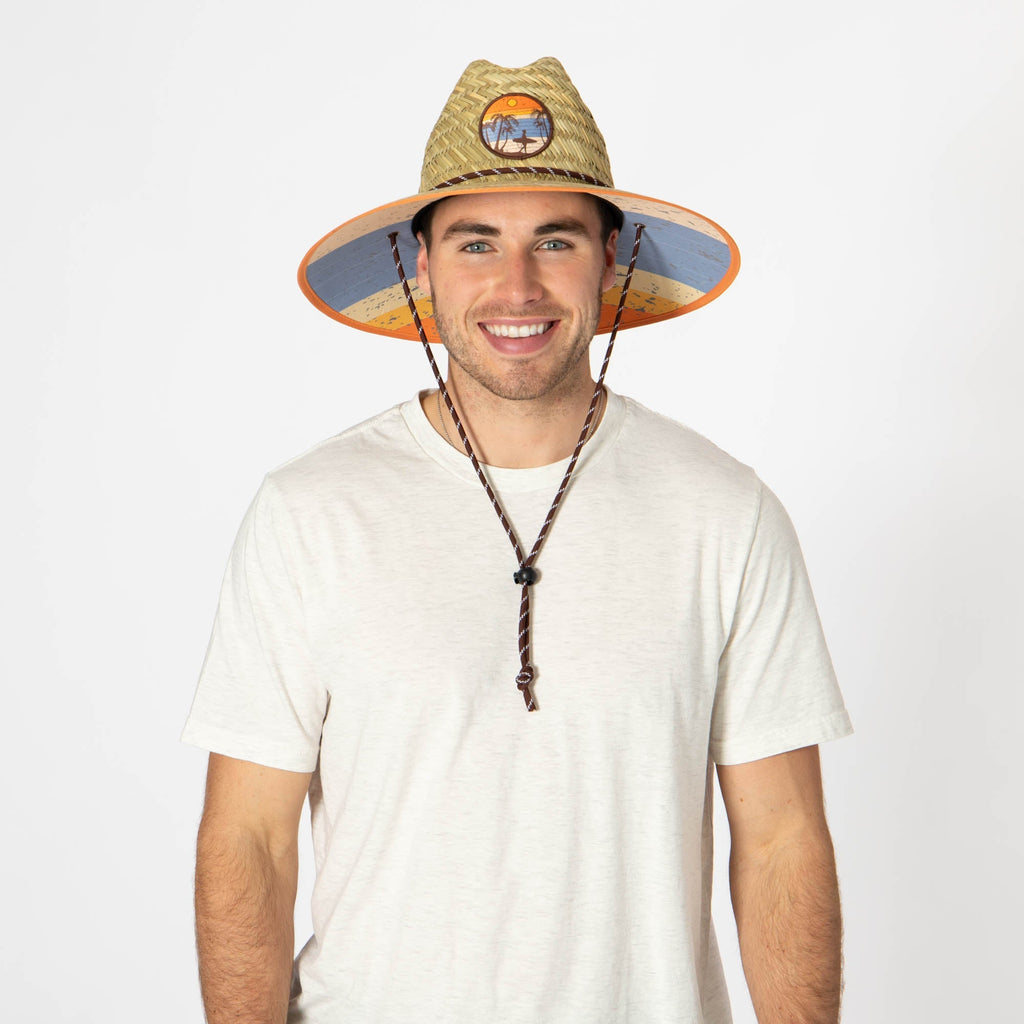 Men's Straw Lifeguard with Vintage Surf Patch