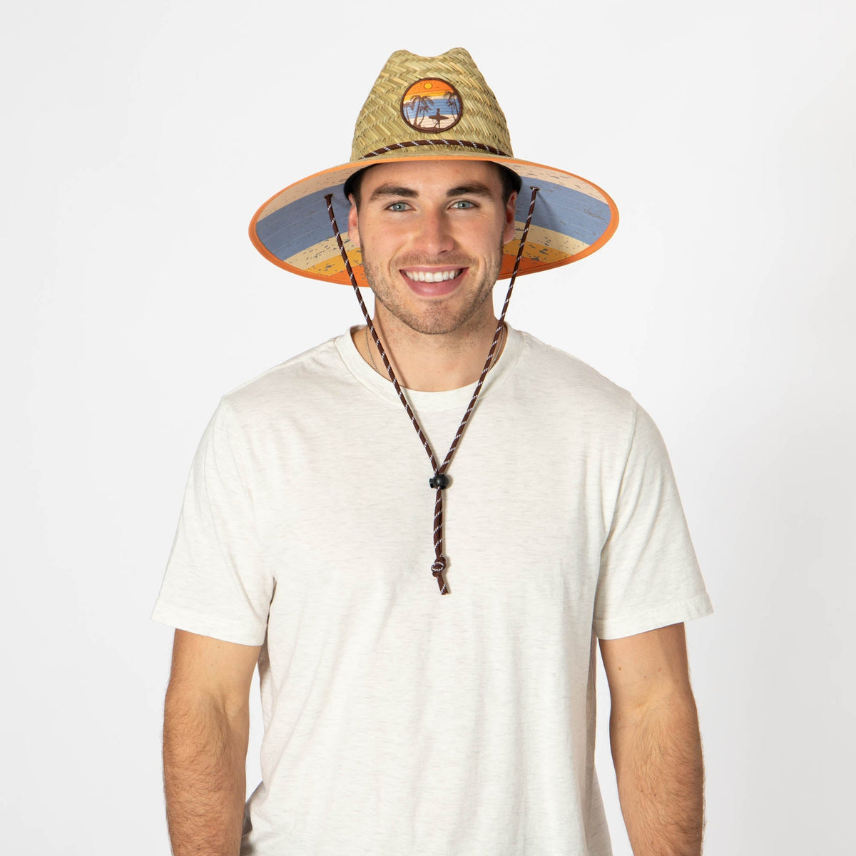 Men's Straw Lifeguard with Vintage Surf Patch