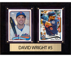 David Wright New York Mets Fan Gift Plaque 6x8 2 Cards Topps Donruss Panini 2024 2025 2026