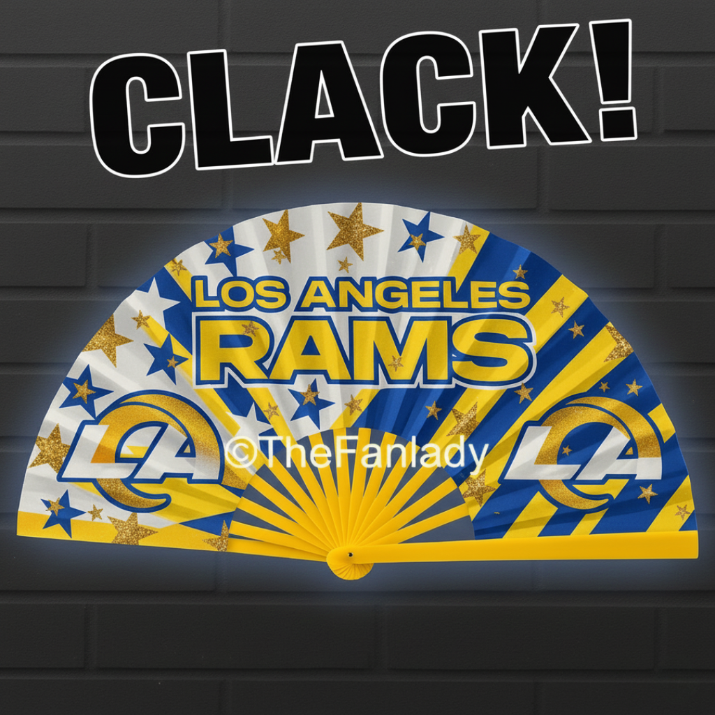 Los Angeles Rams Clack Fan | NFL Game Day Folding Hand Fan
