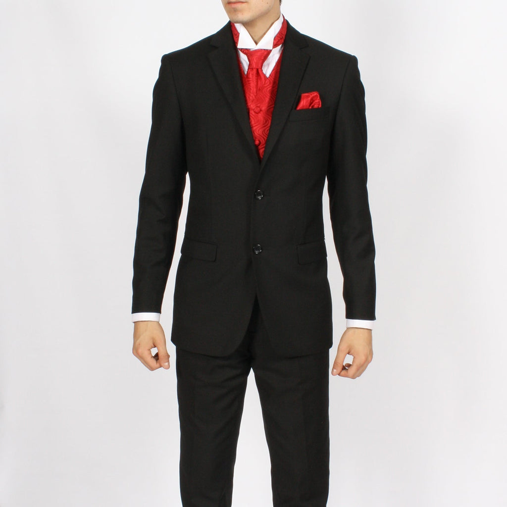 Ferrecci Mens PV150 - Red with Black Back Adjustable Vest Set