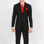 Ferrecci Mens PV150 - Red with Red Back Adjustable Vest Set