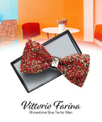 Vittorio Farina Men's Rhinestone Bow Tie in Gift Box
