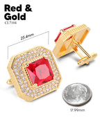 Large Square Crystal Diamond Cufflinks CL71XX