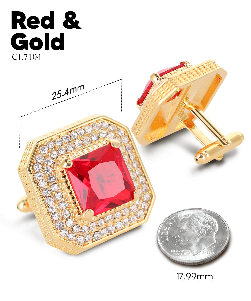 Large Square Crystal Diamond Cufflinks CL71XX