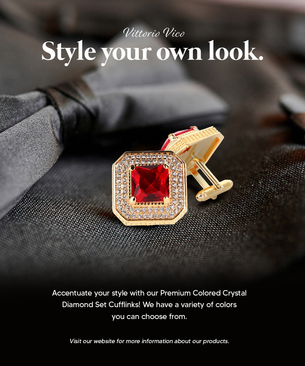 Large Square Crystal Diamond Cufflinks CL71XX