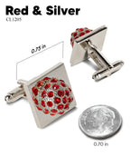Vittorio Vico Studded Colorstone Crystal Flower Cufflinks: CL12XX Series