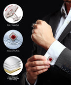 Large Square Crystal Diamond Cufflinks CL71XX