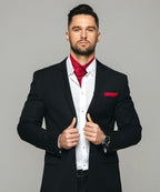 Vittorio Farina Men's Woven Paisley Ascot & Pocket Square