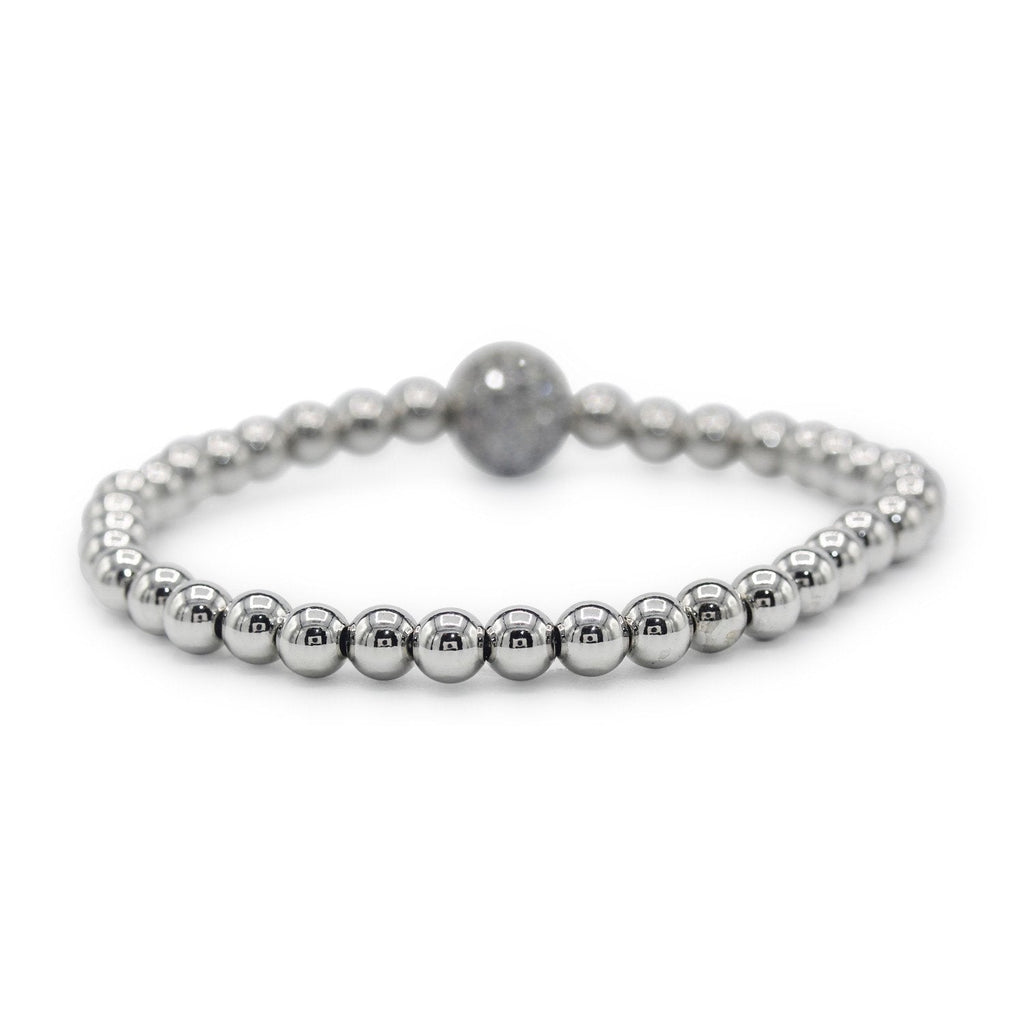 Brass Cubic Zirconia Ball Charm Bracelet Men Women