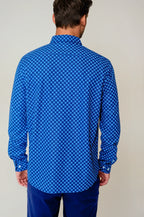 Retro Blues Long Sleeve Tech Shirt