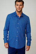 Retro Blues Long Sleeve Tech Shirt