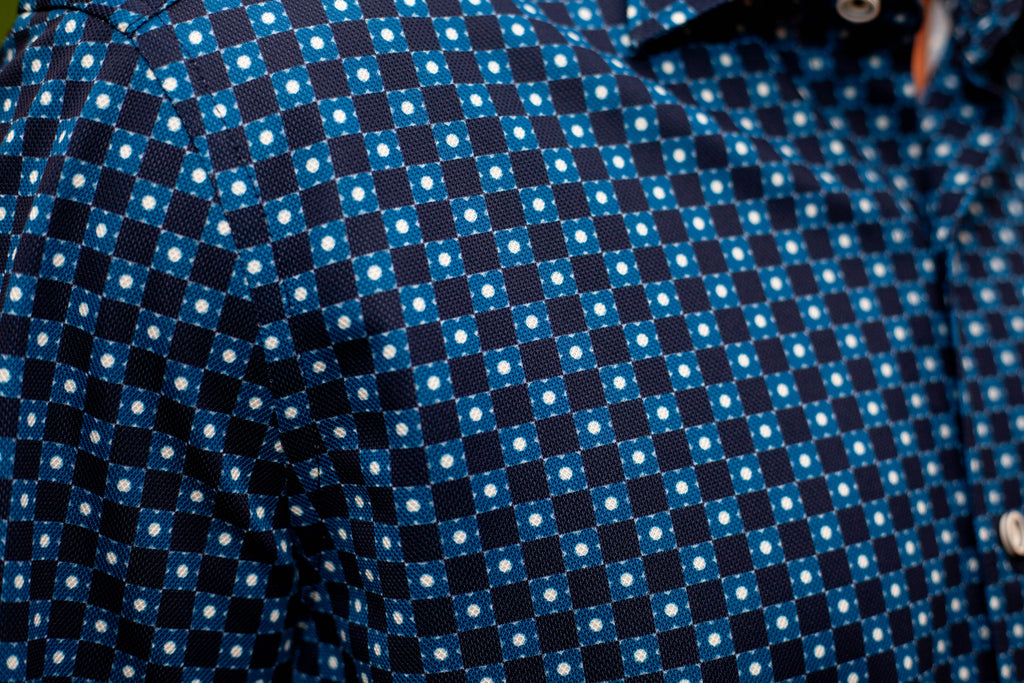 Retro Blues Long Sleeve Tech Shirt