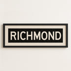 Framed Richmond Virginia Bus Scroll