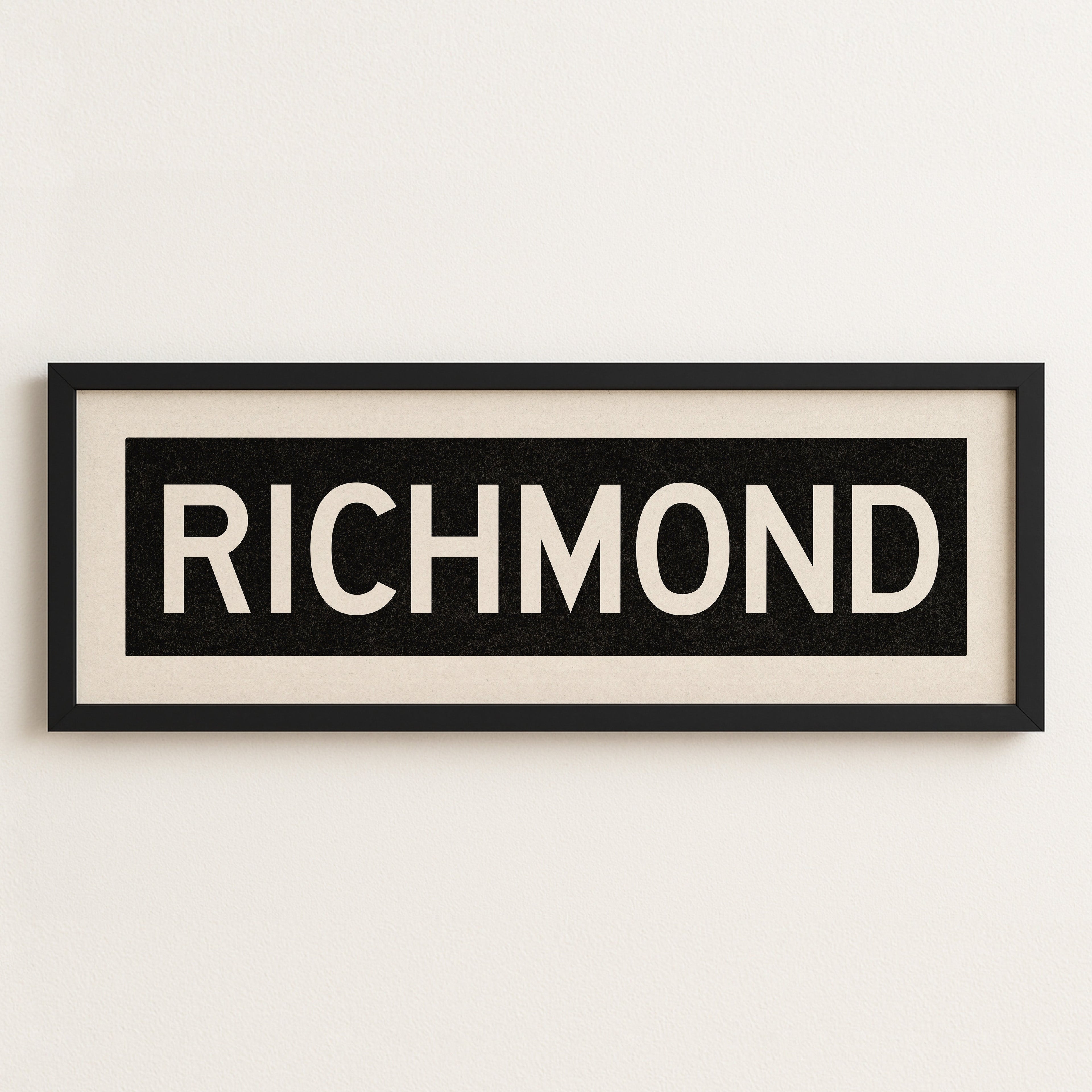 Framed Richmond Virginia Bus Scroll