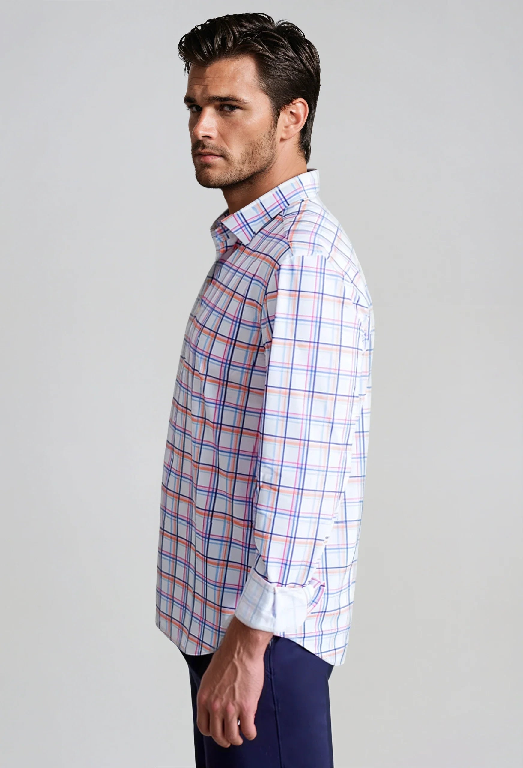 Rob Plaid Long Sleeve Tech Shirt