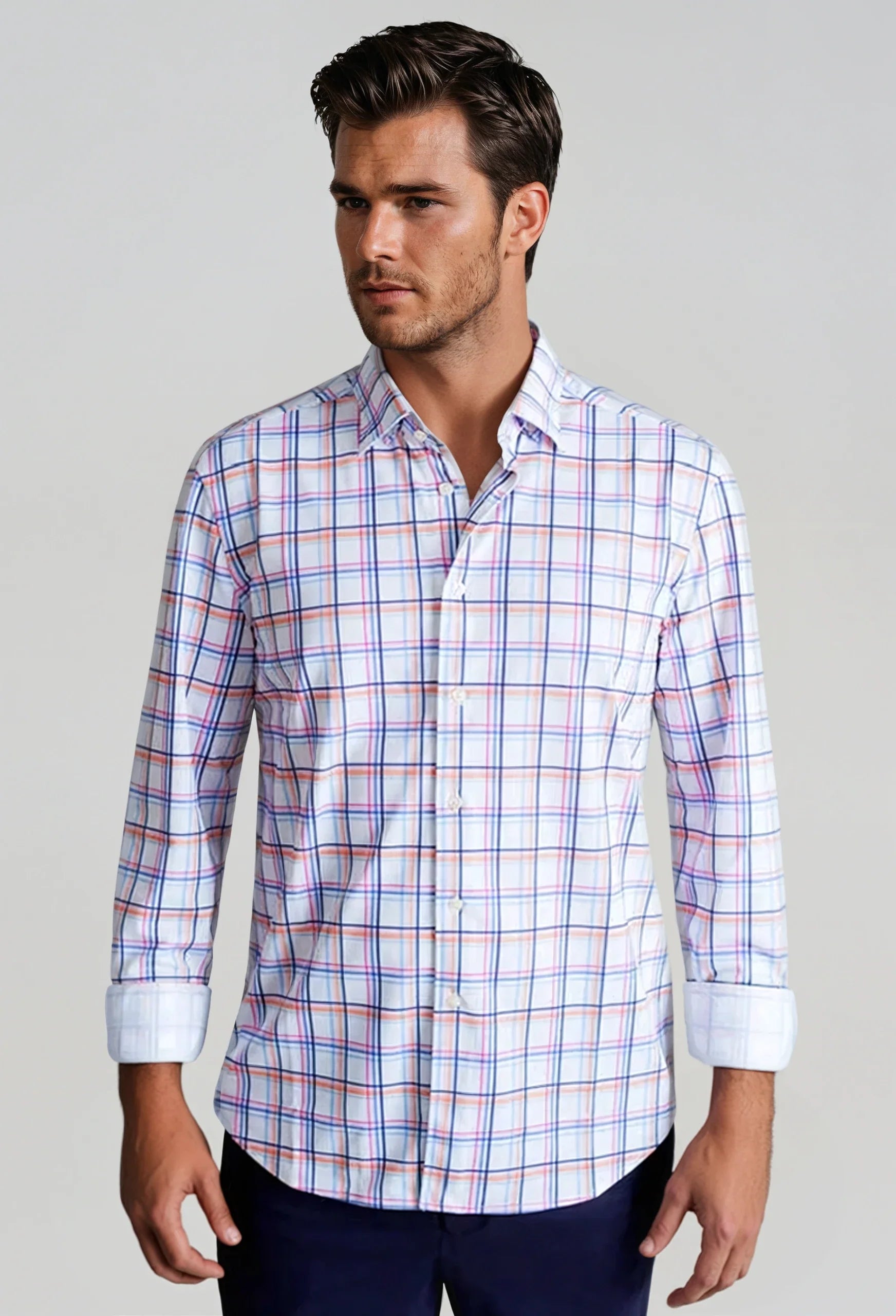 Rob Plaid Long Sleeve Tech Shirt