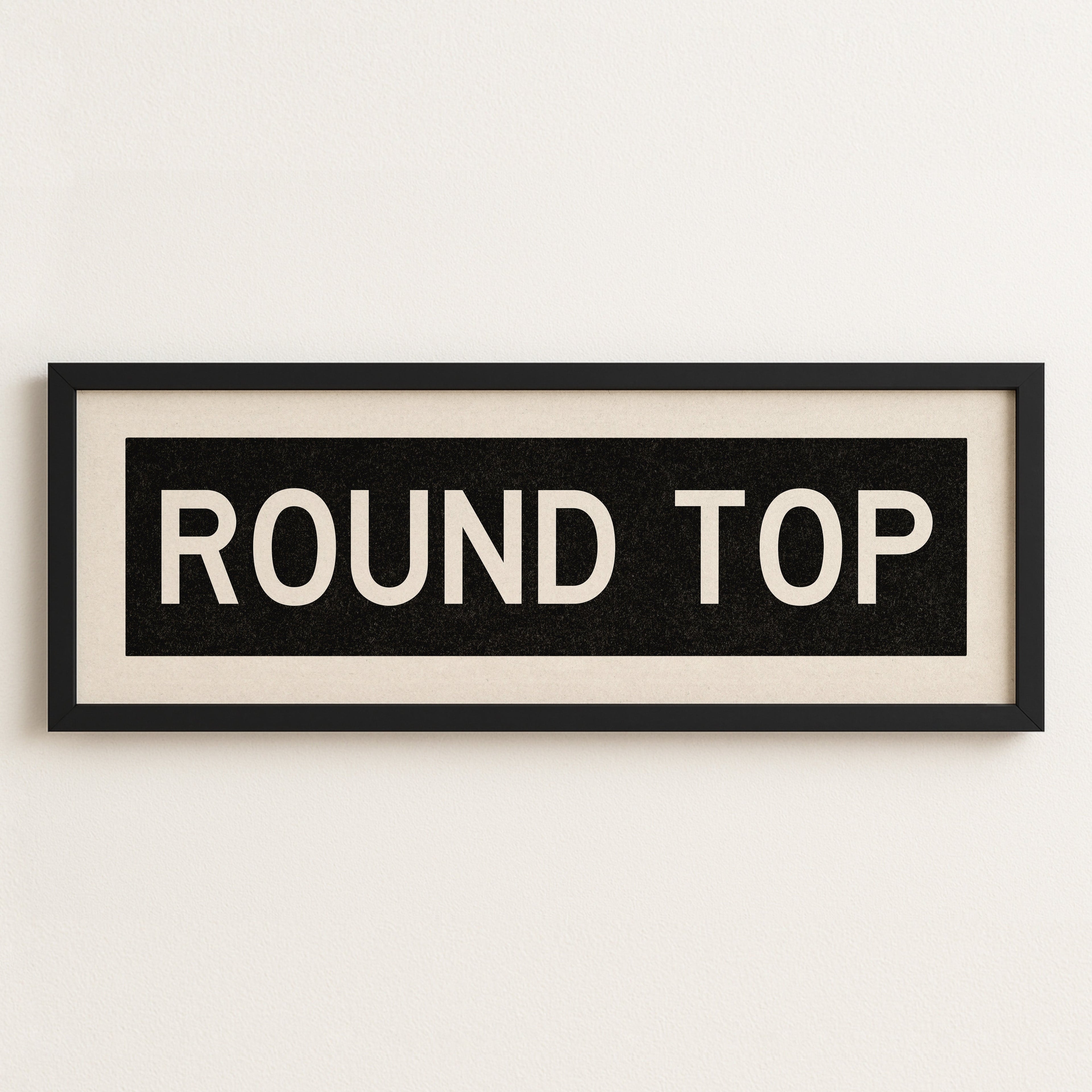 Framed Round Top Bus Scroll Sign