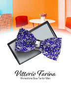 Vittorio Farina Men's Rhinestone Bow Tie in Gift Box