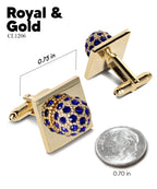 Vittorio Vico Studded Colorstone Crystal Flower Cufflinks: CL12XX Series