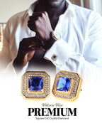 Large Square Crystal Diamond Cufflinks CL71XX
