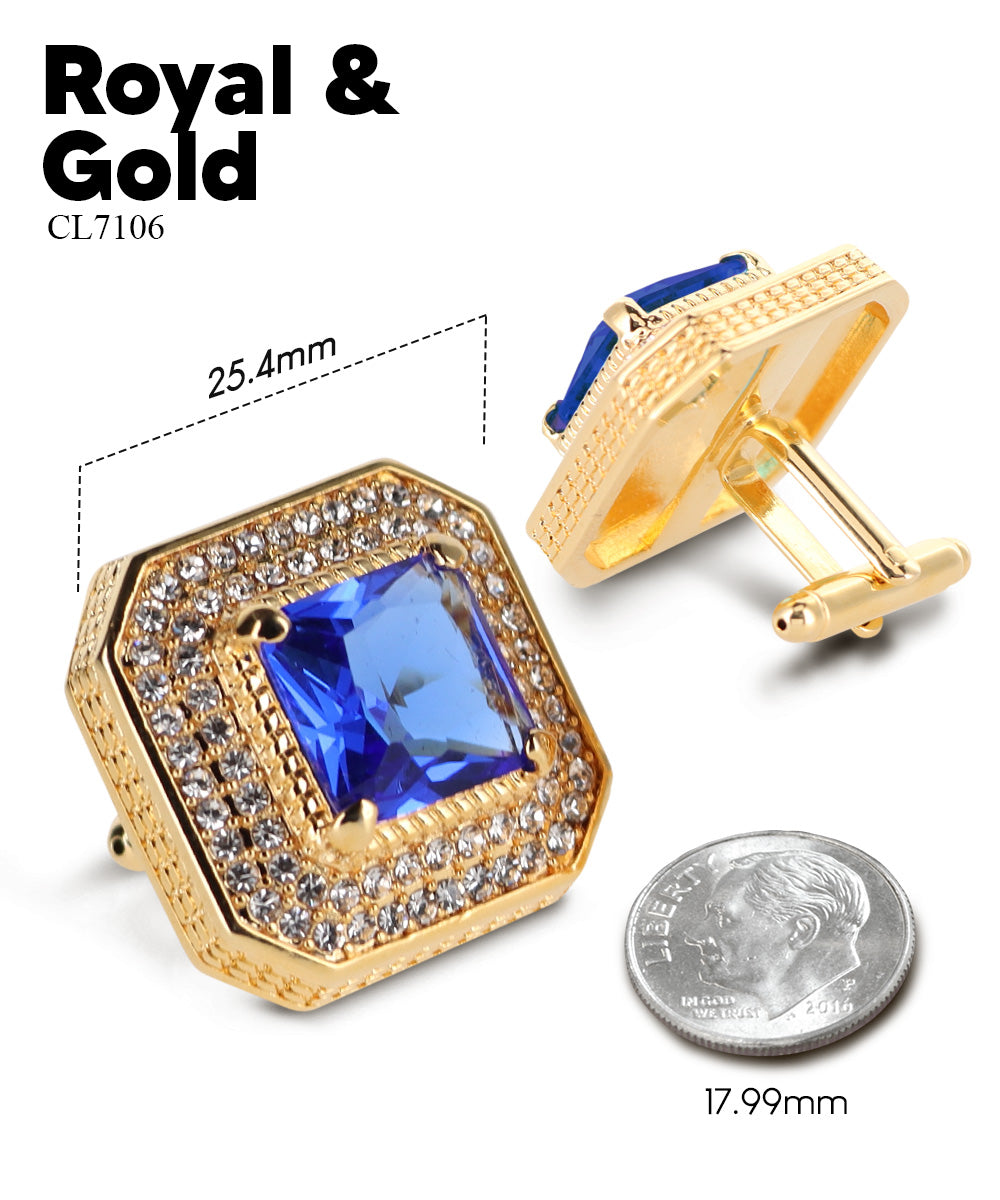 Large Square Crystal Diamond Cufflinks CL71XX