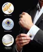 Large Square Crystal Diamond Cufflinks CL71XX