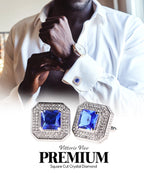 Large Square Crystal Diamond Cufflinks CL71XX