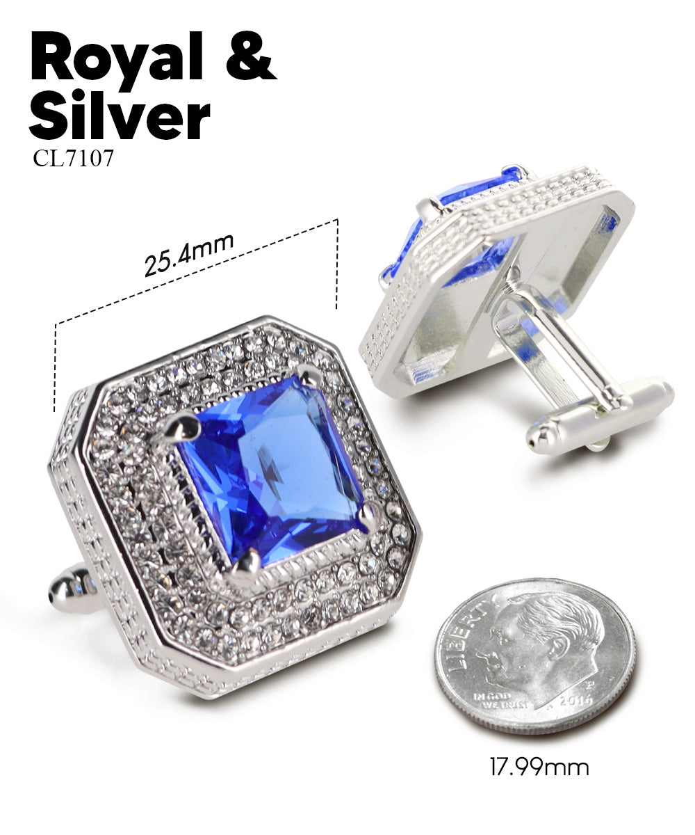 Large Square Crystal Diamond Cufflinks CL71XX