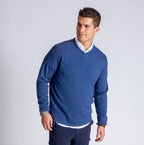 Rugvee Pullover V-Neck Sweatshirt - Tokyo Blue