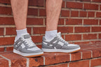 CALTO - S2532 - 2.2 Inches Taller (Grey/White) with Gum Sole - Contemporary Casual Sneaker