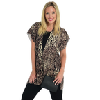 Kendall & James Printed Cover-up Kimono & Fashion Bag 2-Piece Set