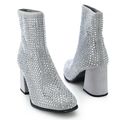 MIA "Piana" Rhinestone Knit Ankle Boots