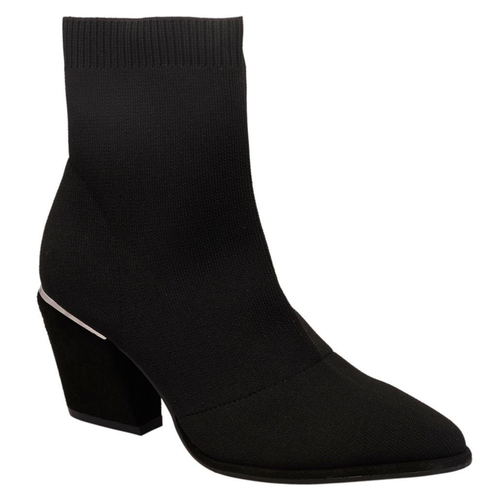 MIA "Draxton" Knit Block Heel Ankle Boots