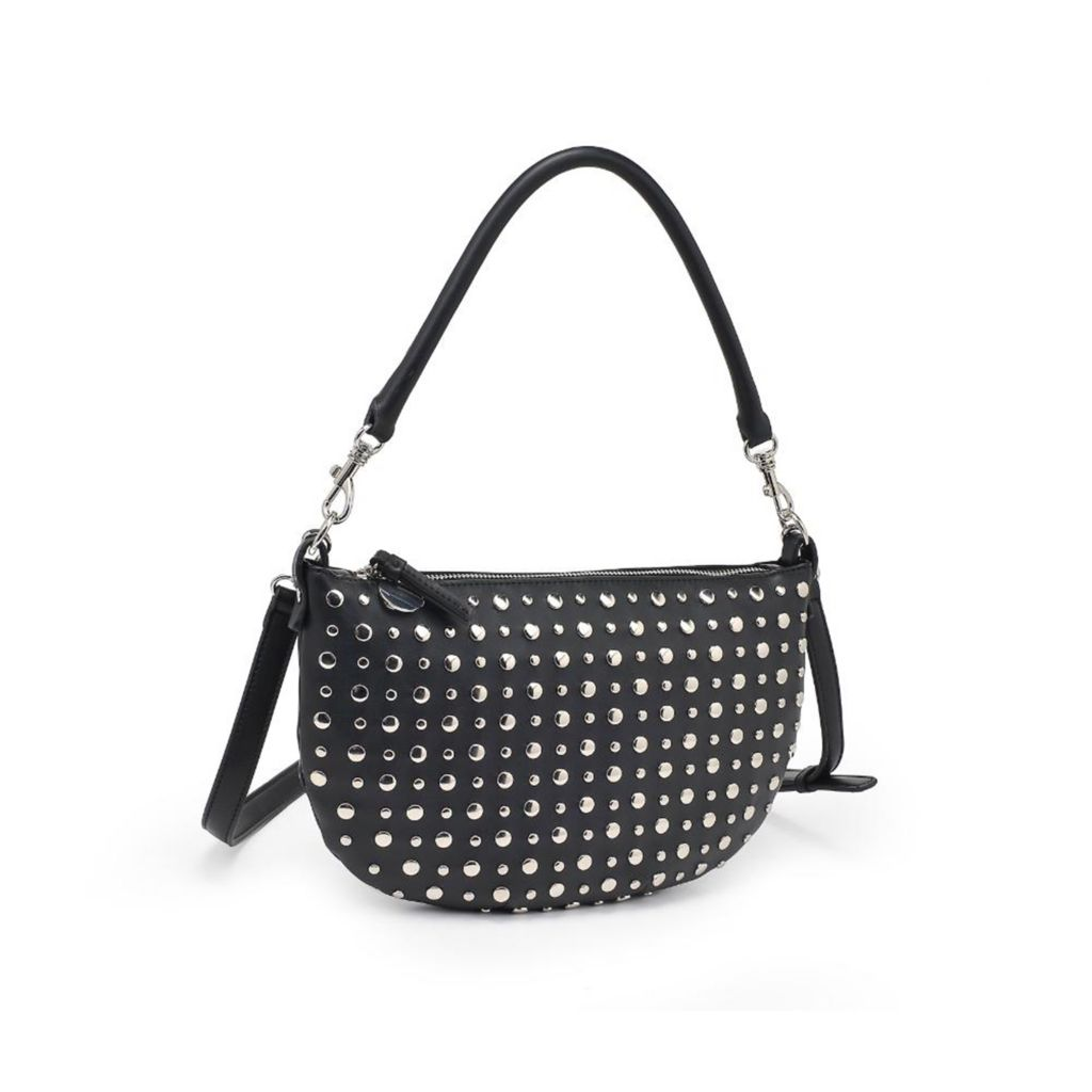 Urban Expressions Jordan Studded Faux Leather Convertible Shoulder Bag
