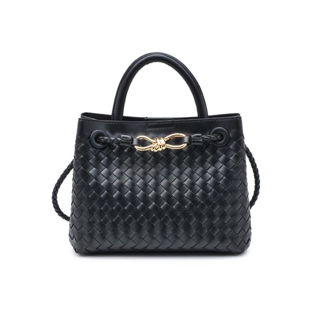 Urban Expressions Blakely Woven Faux Leather Convertible Satchel Bag