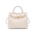Urban Expressions Blakely Woven Faux Leather Convertible Satchel Bag