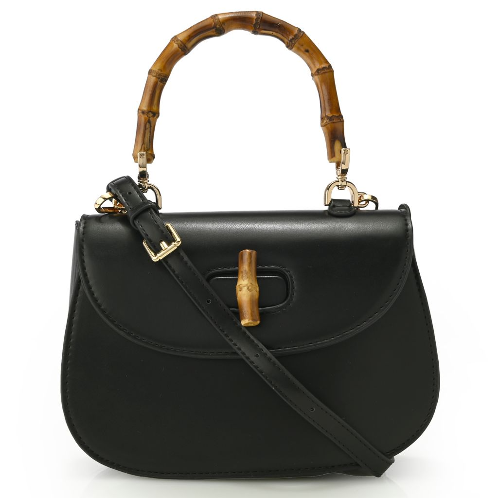 Urban Expressions Allison Bamboo Handle Convertible Flap Bag